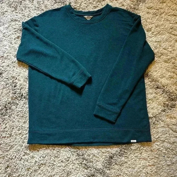 Orvis brand sweatshirt in a gorgeous deep teal color size L (C120) - Picture 6 of 8